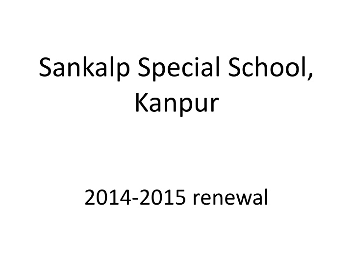 sankalp special school kanpur