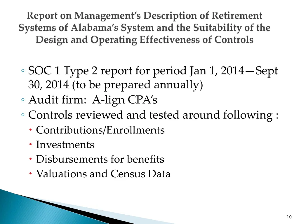 soc 1 type 2 report for period jan 1 2014 sept