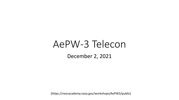 aepw 3 telecon