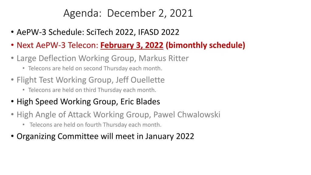 agenda december 2 2021 1