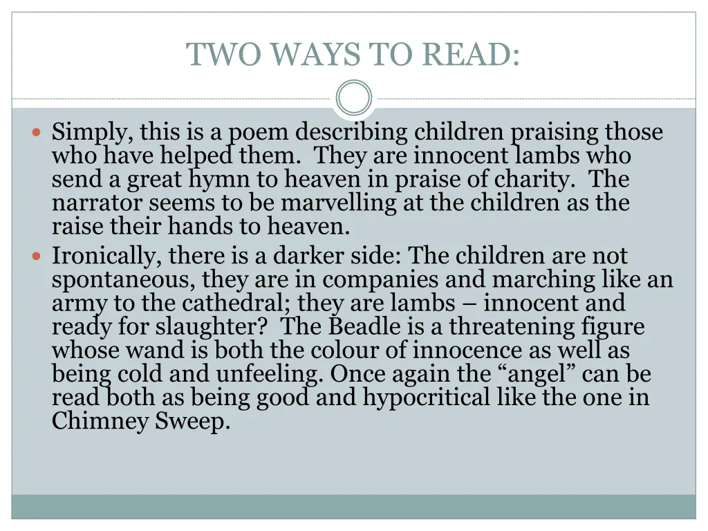 two ways to read