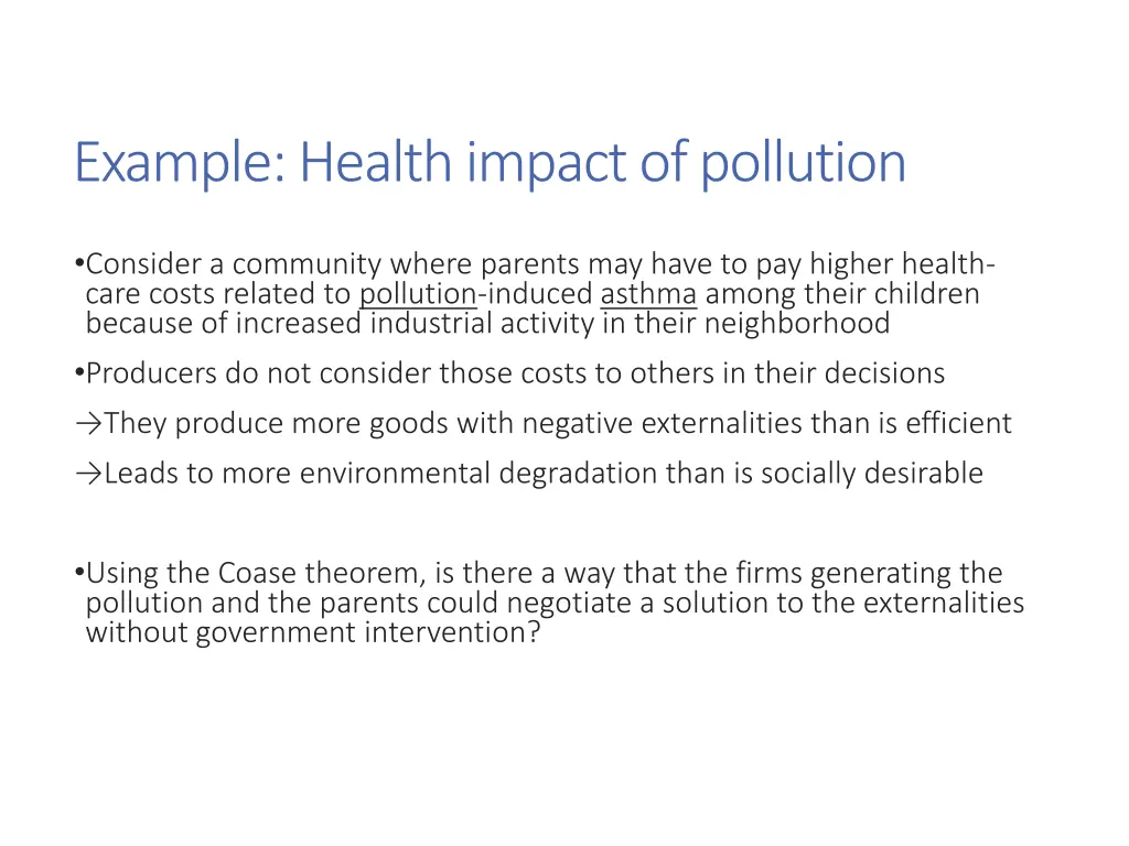 example health impact of pollution