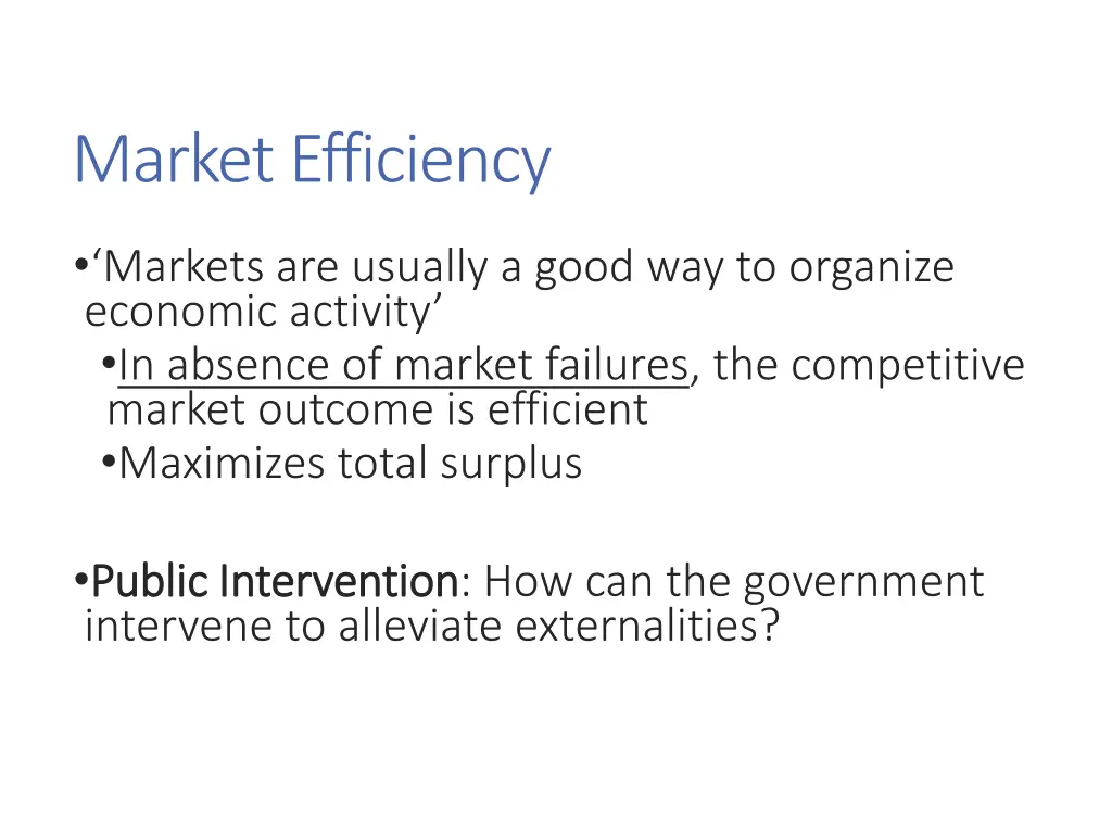 market efficiency