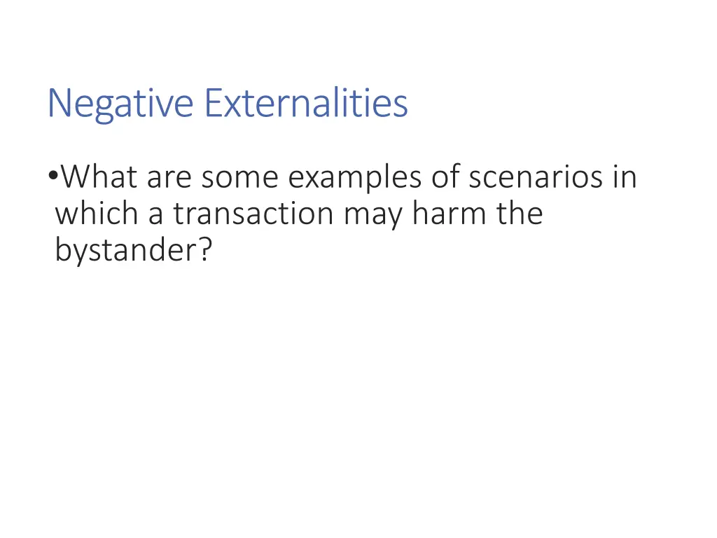 negative externalities