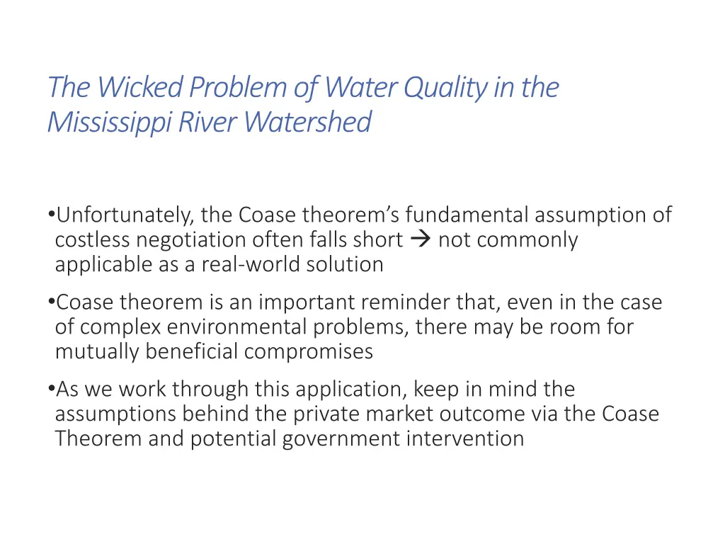 the wicked problem of water quality