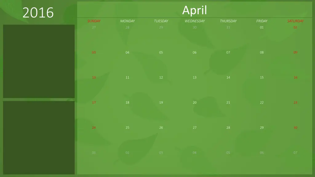 april wednesday