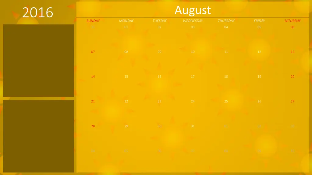 august wednesday