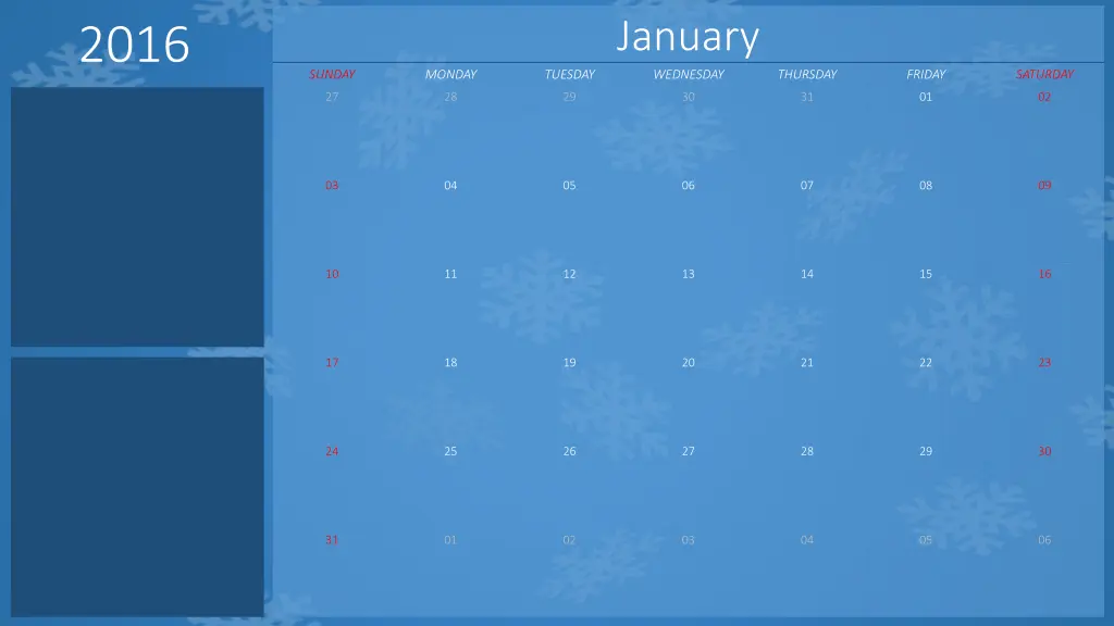 january wednesday
