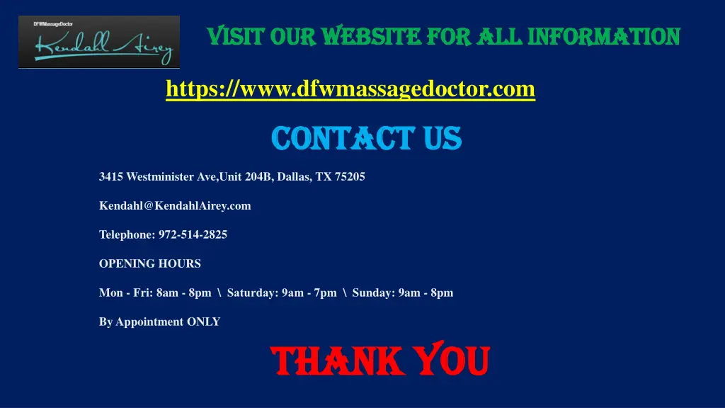 visit our website for all information visit
