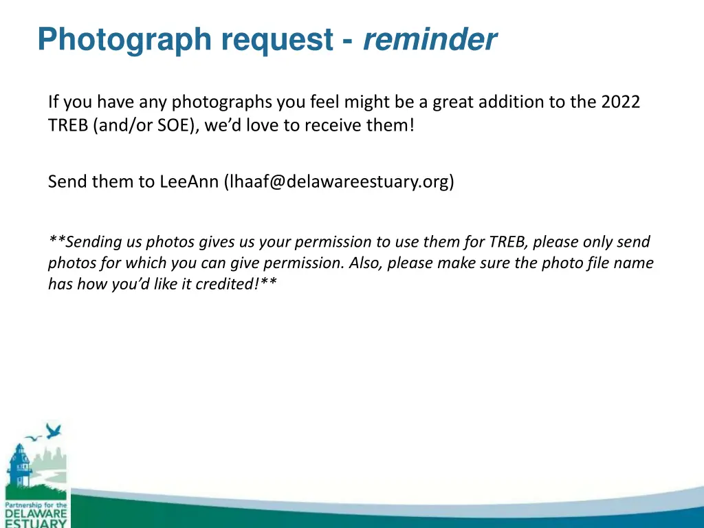 photograph request reminder