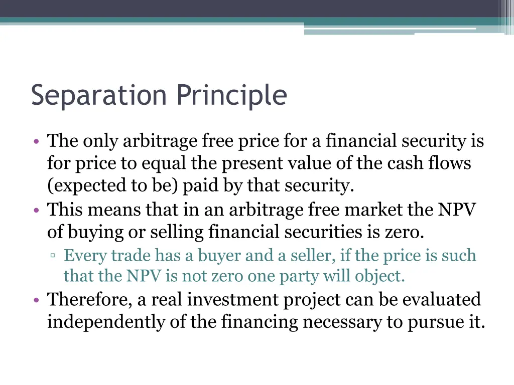 separation principle