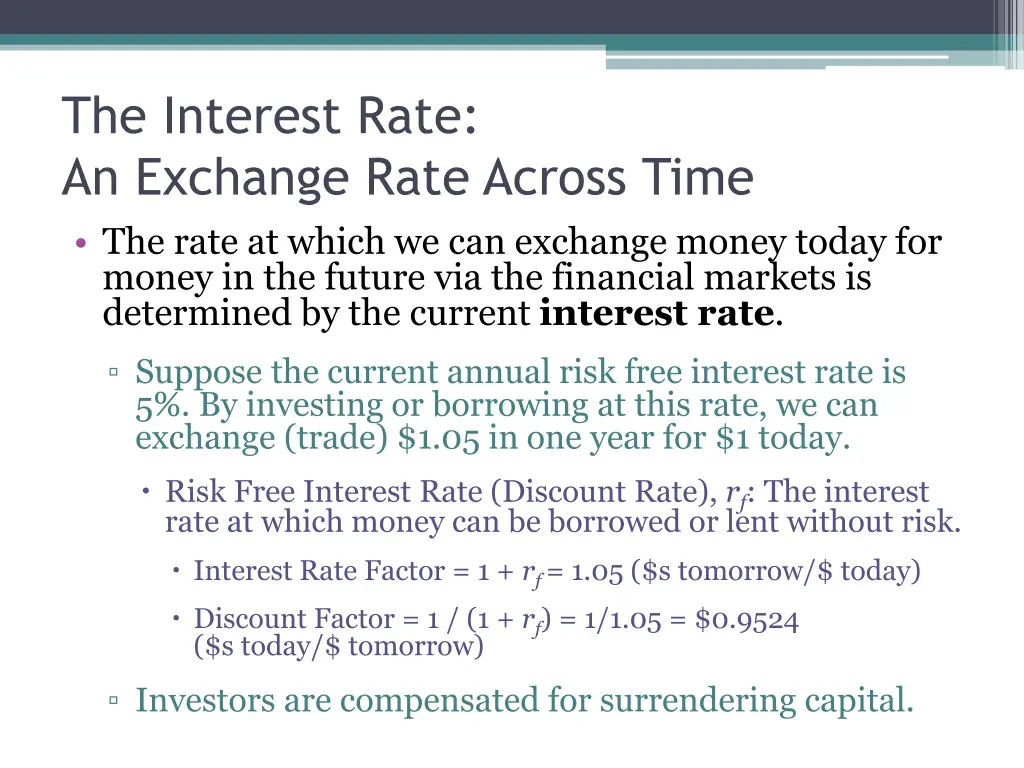 the interest rate an exchange rate across time