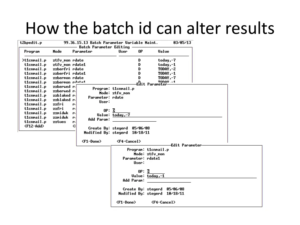 how the batch id can alter results 1