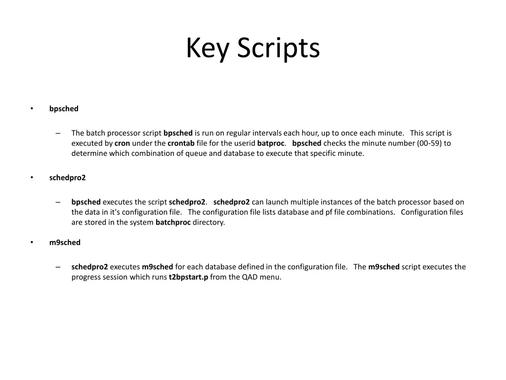 key scripts
