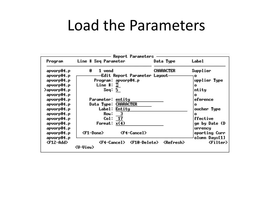 load the parameters 1