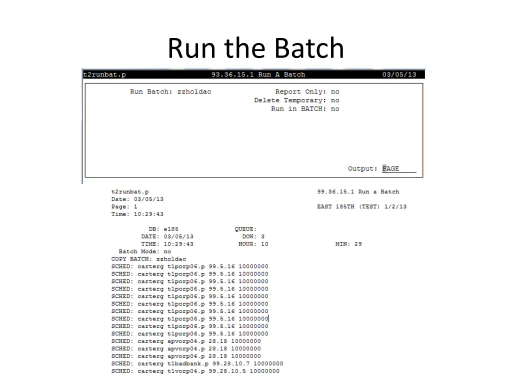 run the batch