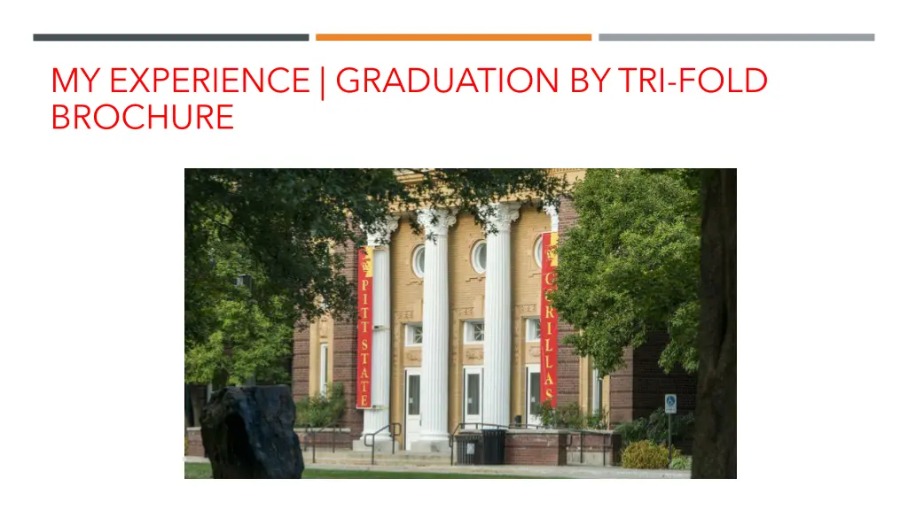 my experience graduation by tri fold brochure
