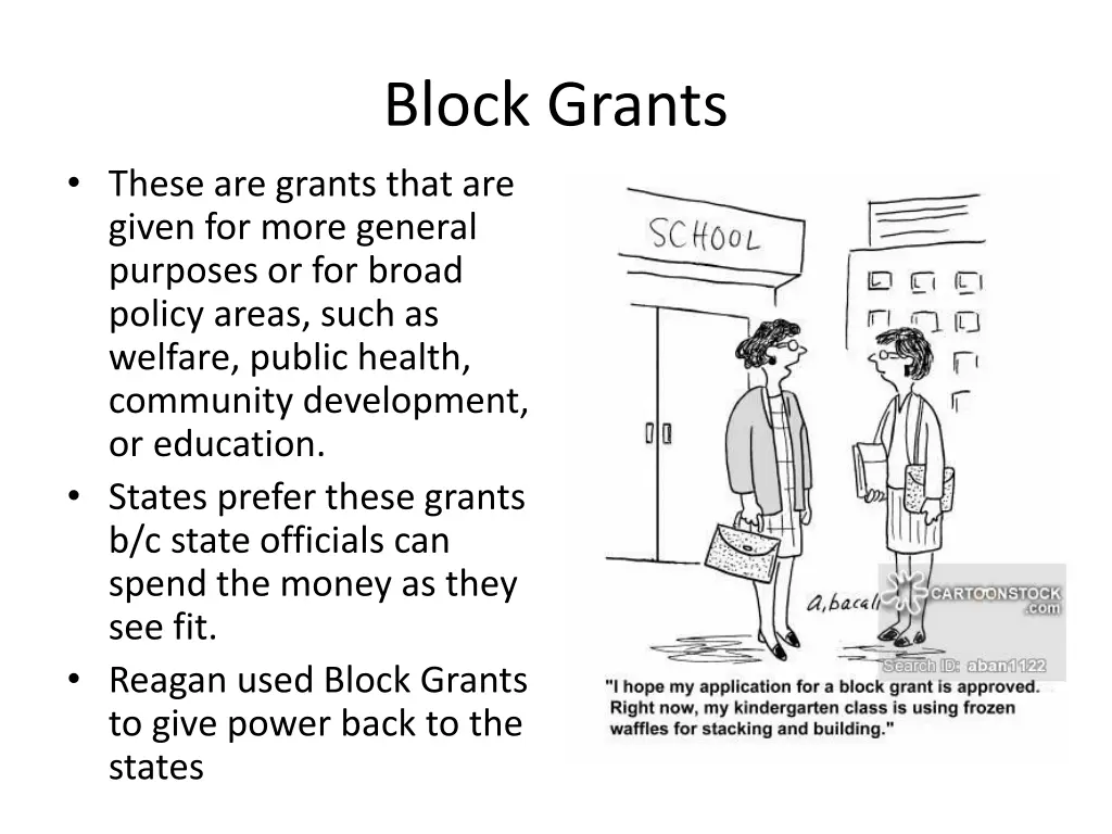 block grants