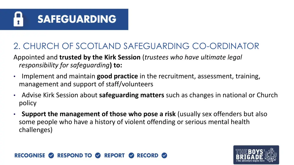 2 church of scotland safeguarding co ordinator