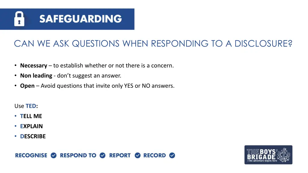 can we ask questions when responding