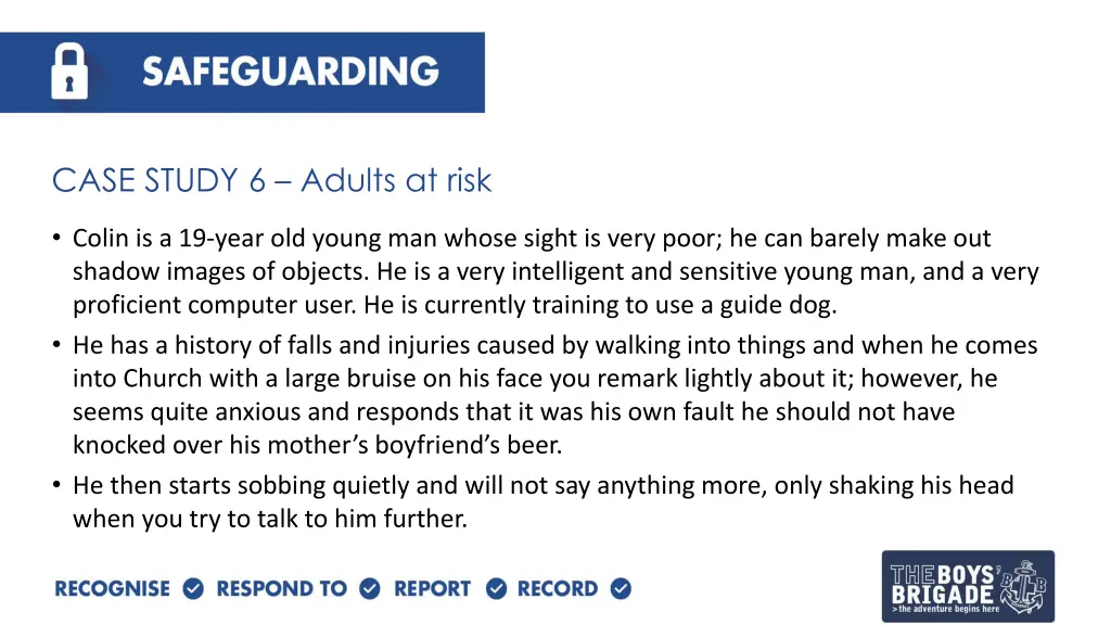 case study 6 adults at risk