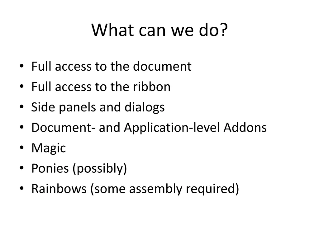 what can we do