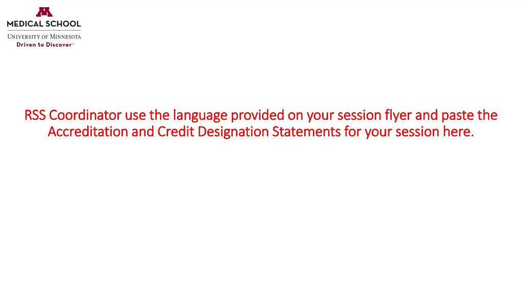 rss coordinator use the language provided on your
