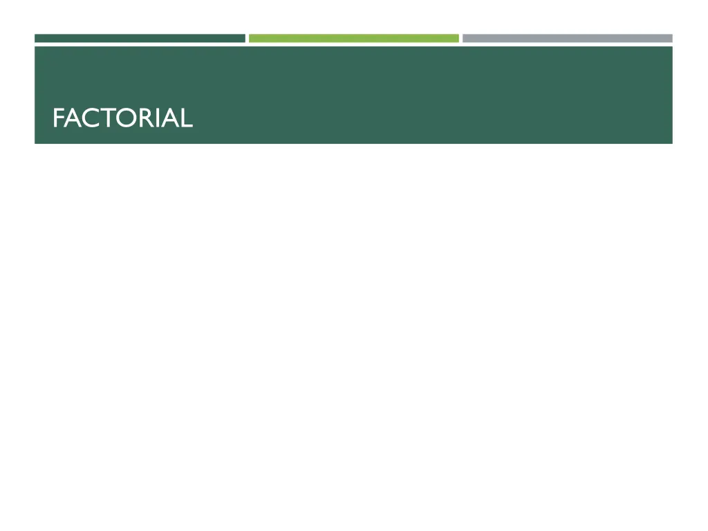 factorial