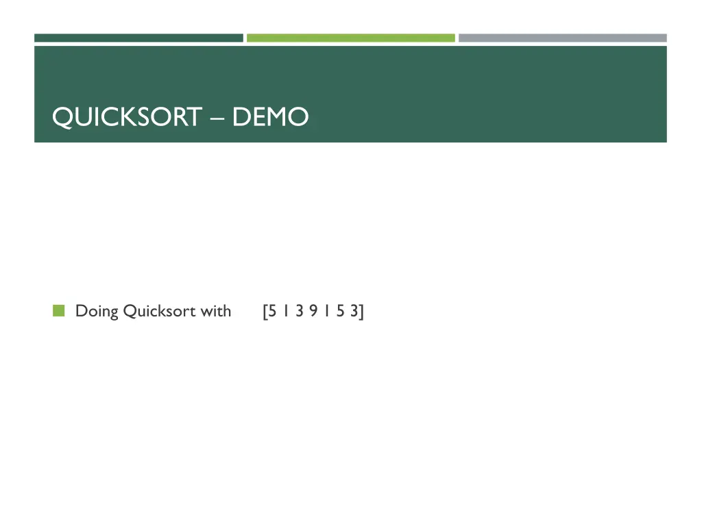 quicksort demo