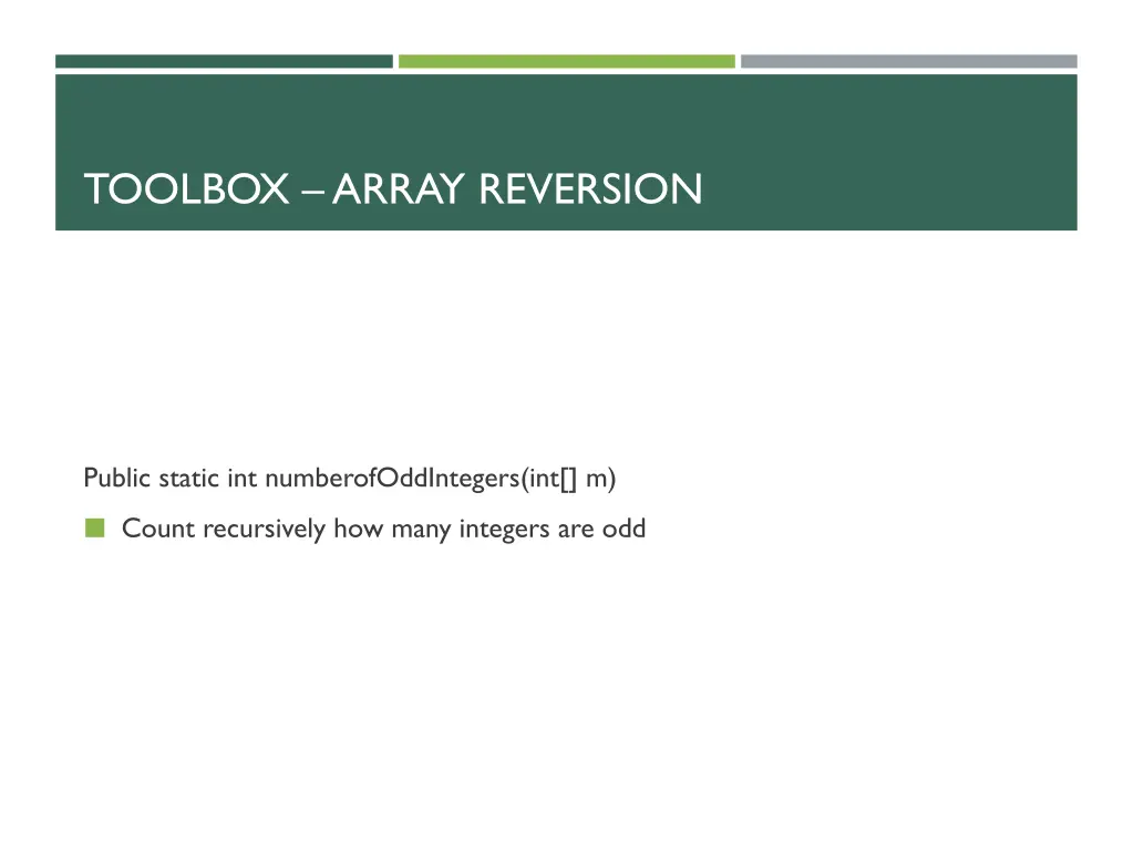 toolbox array reversion 1
