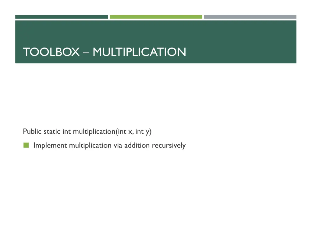 toolbox multiplication