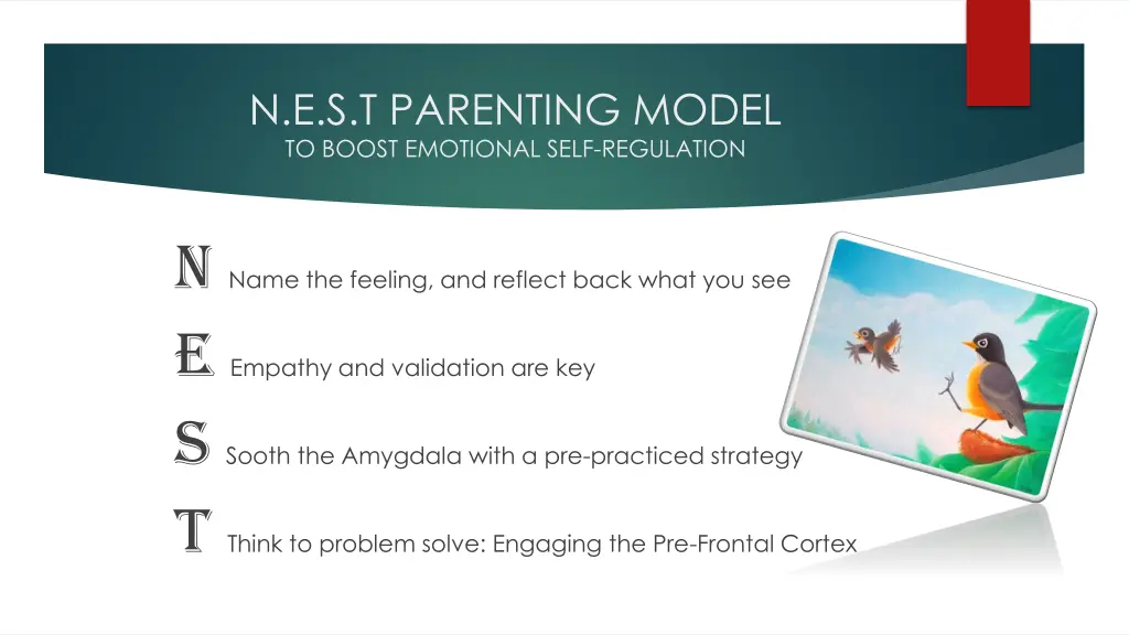 n e s t parenting model to boost emotional self