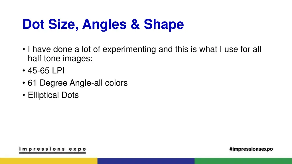 dot size angles shape