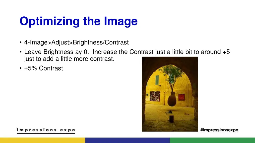 optimizing the image 1