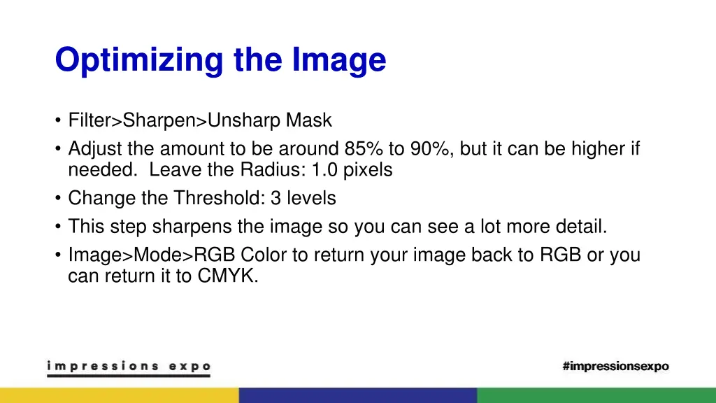 optimizing the image 4