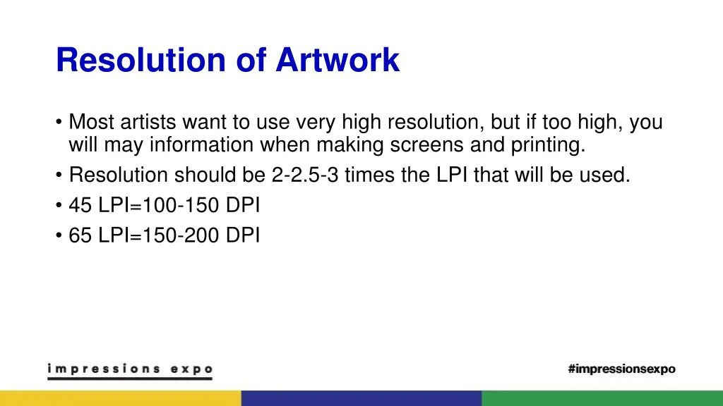 resolution of artwork