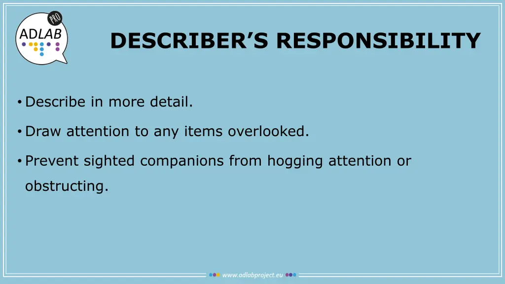 describer s responsibility 1