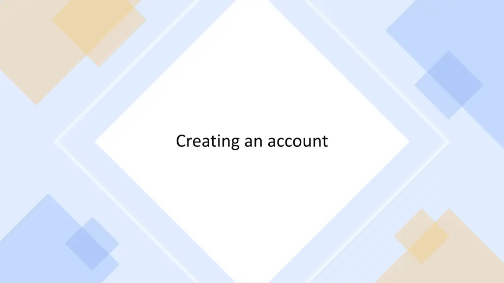 creating an account