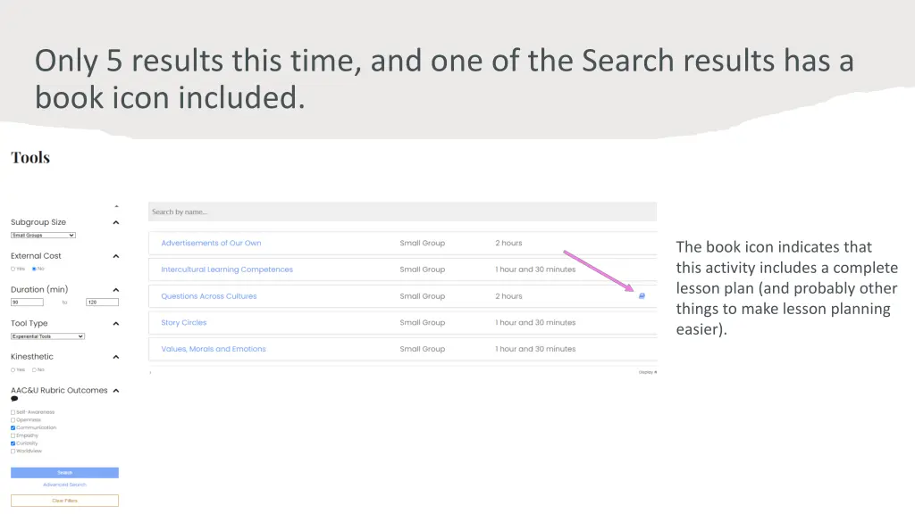 only 5 results this time and one of the search