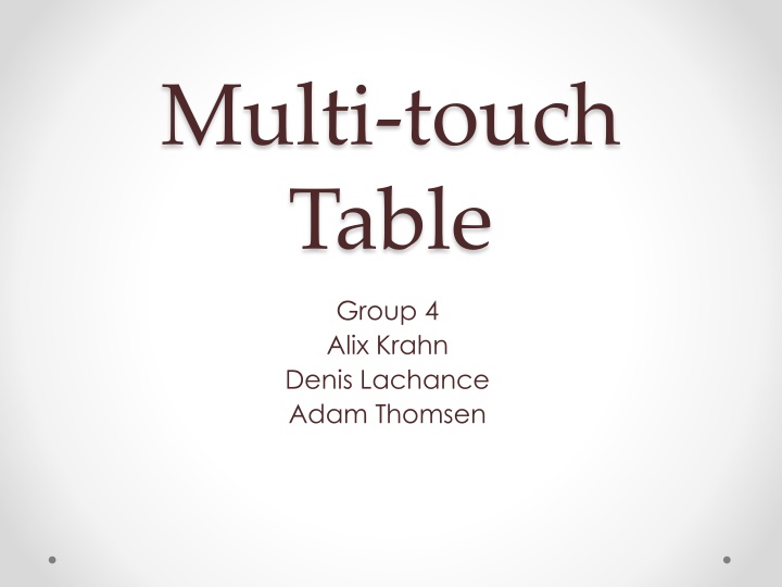 multi touch table