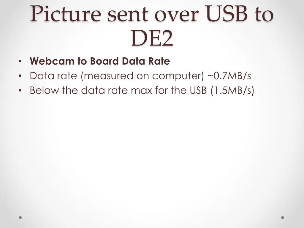 picture sent over usb to de2 webcam to board data