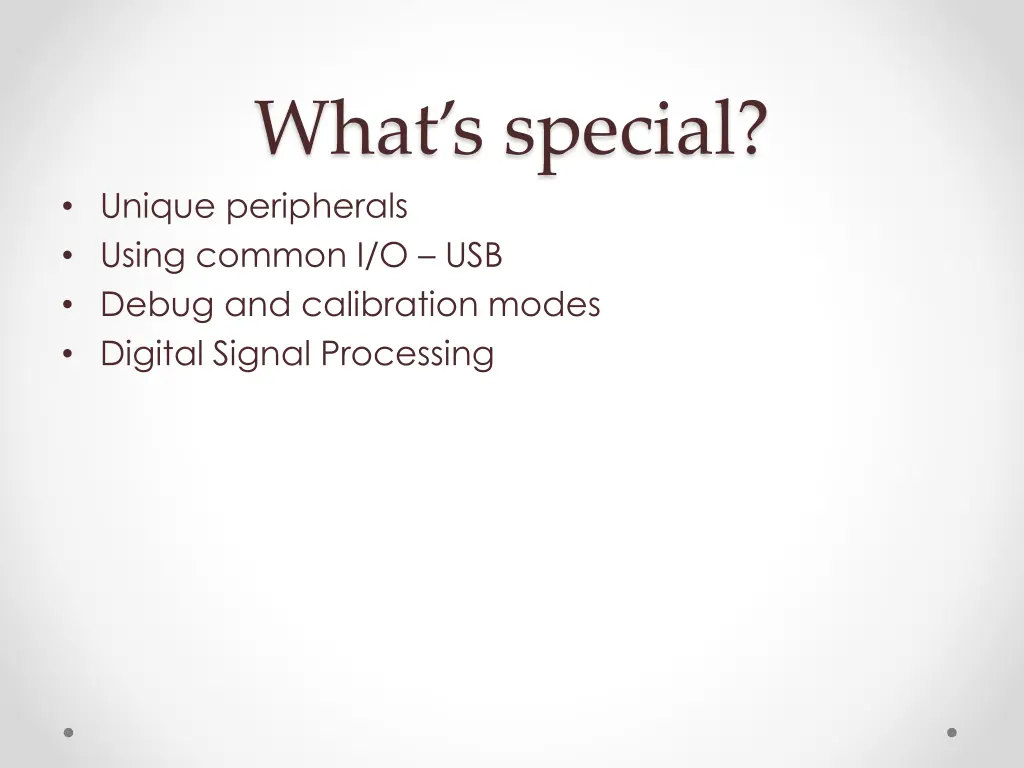 what s special unique peripherals using common