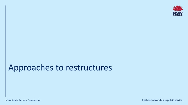 approaches to restructures
