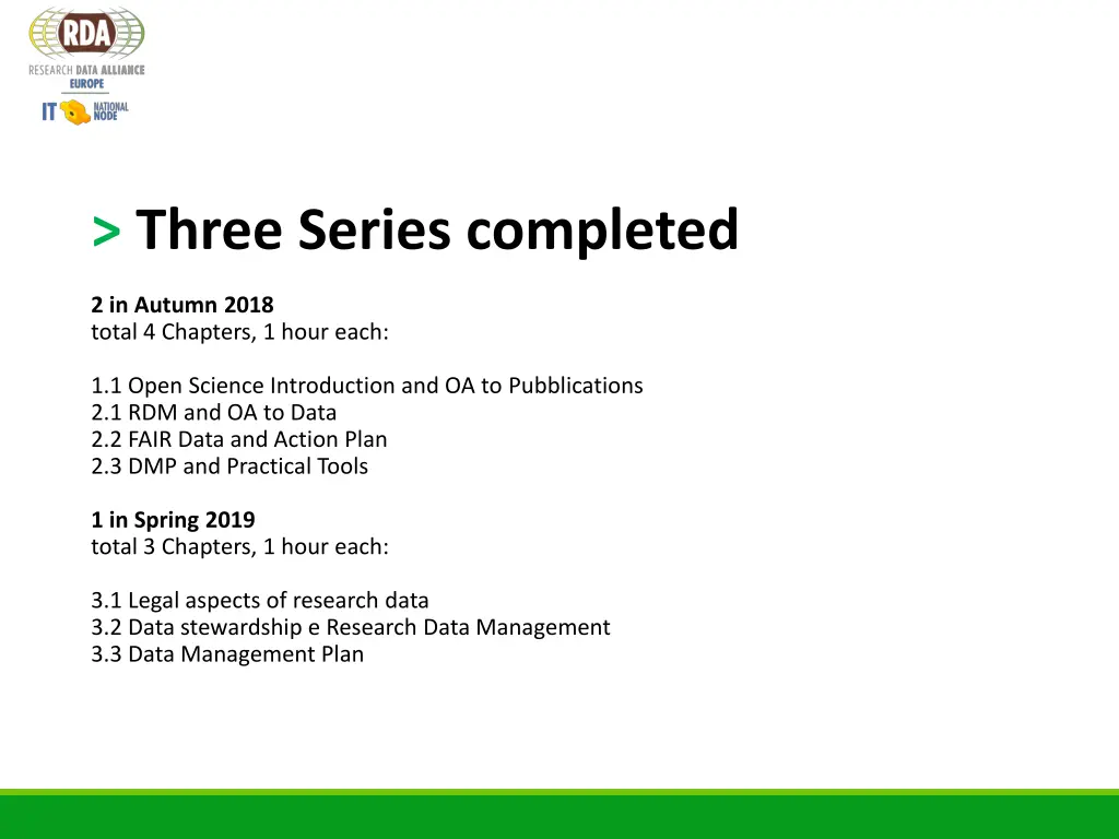 three series completed
