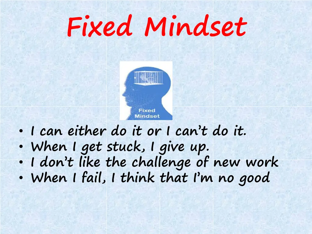fixed mindset