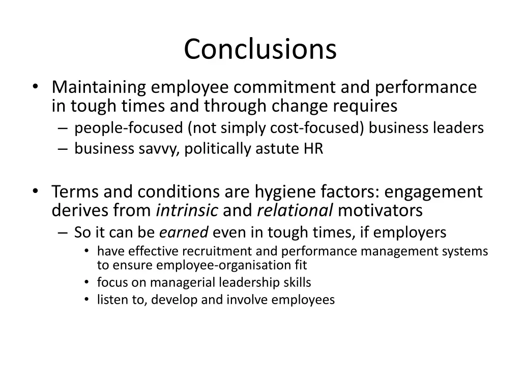 conclusions