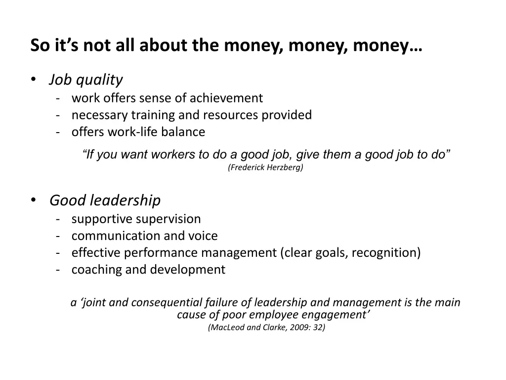 so it s not all about the money money money