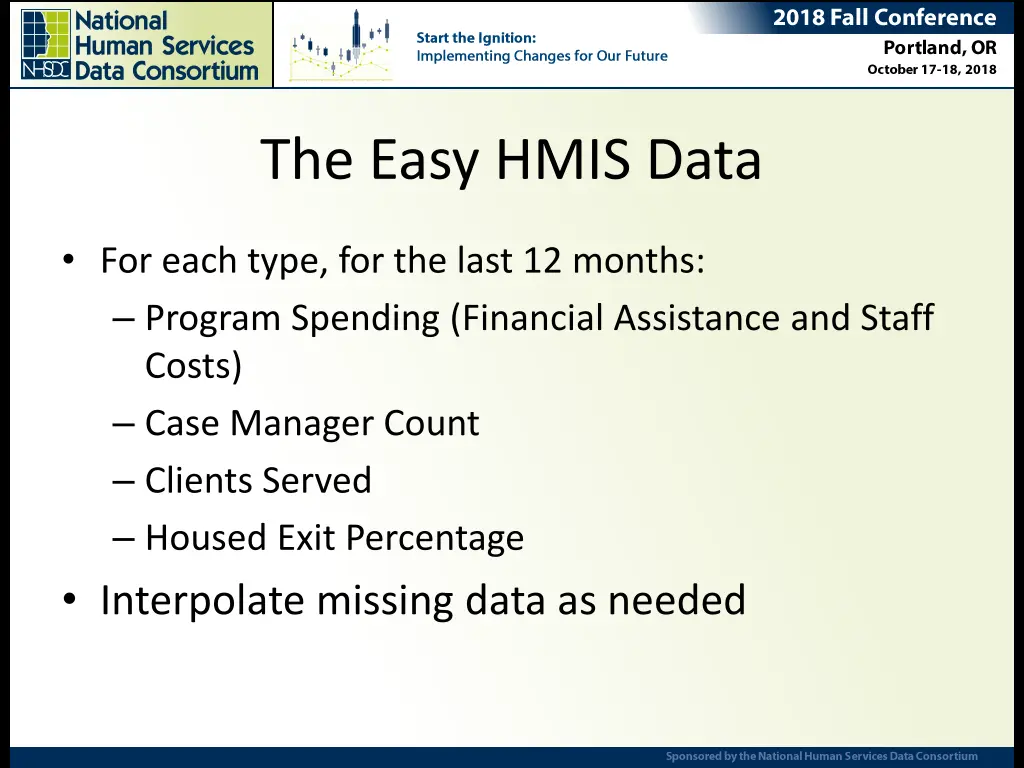 the easy hmis data