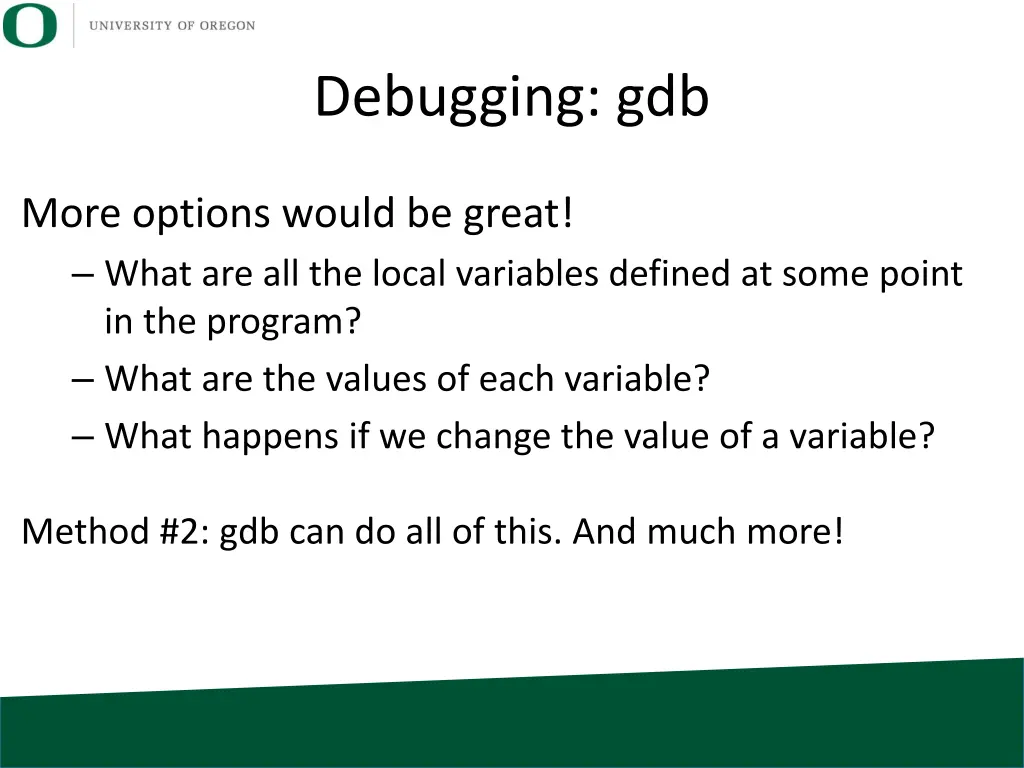 debugging gdb