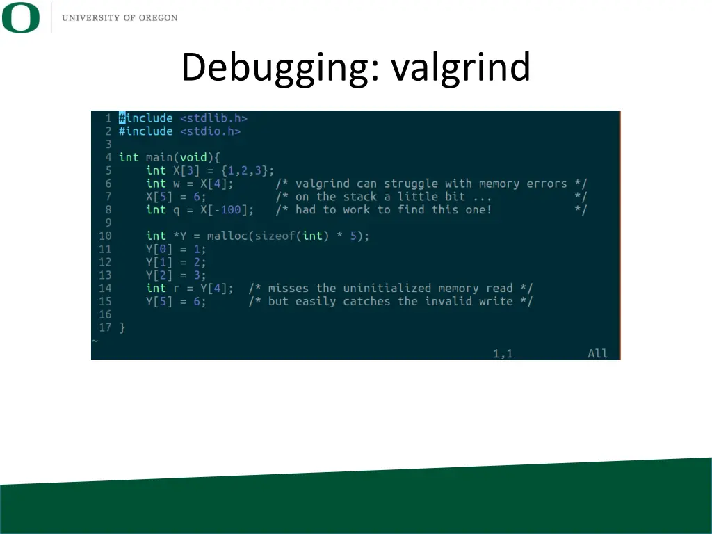 debugging valgrind 3